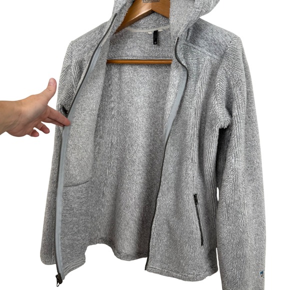 Kuhl Alto Flight Fleece hooded jacket Women's M Gray‎ Thumb holes outdoor Hiking - Picture 6 of 11
